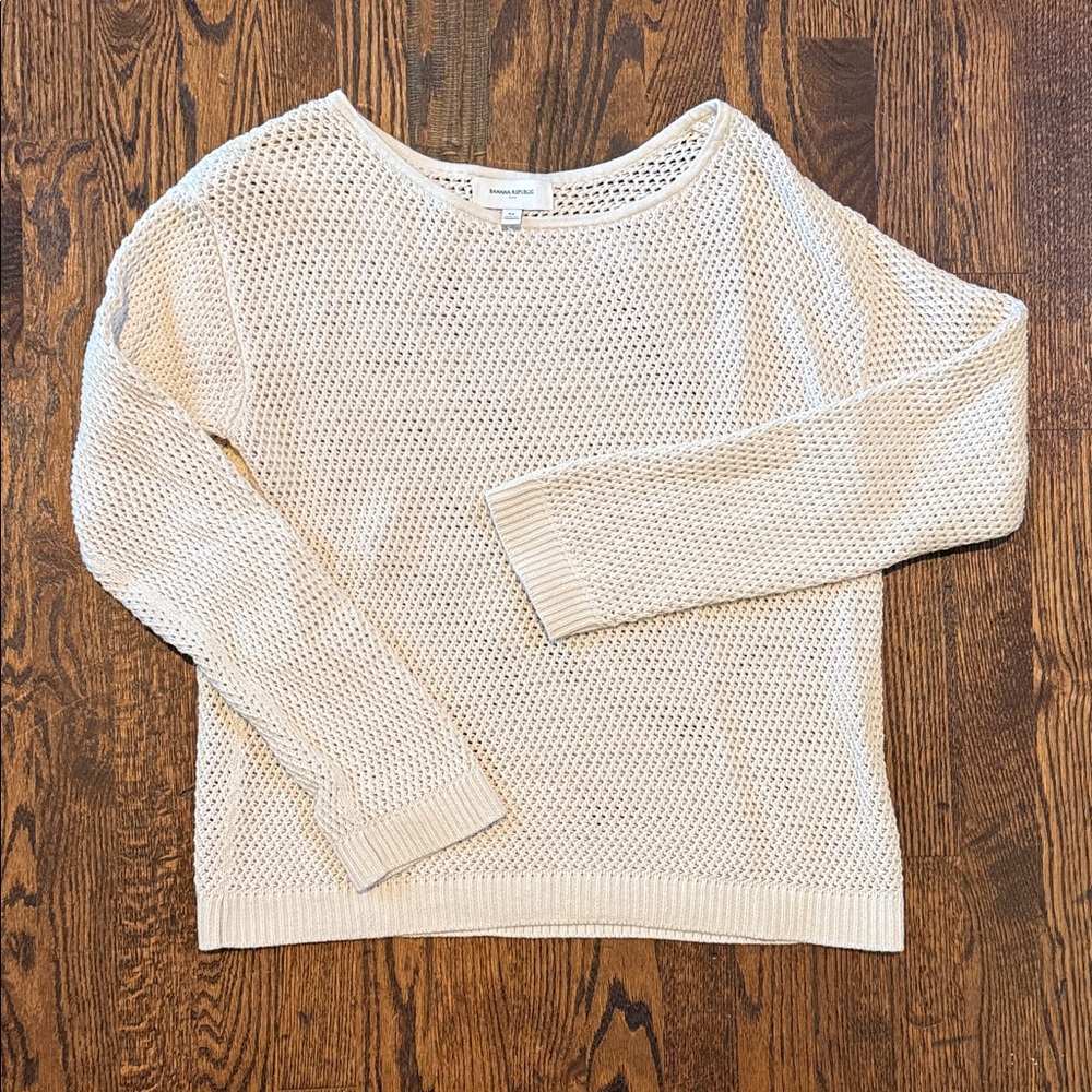 Banana Republic Cream Knit Sweater